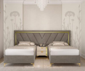 מיטה מרופדת דגם אבו-דאבי